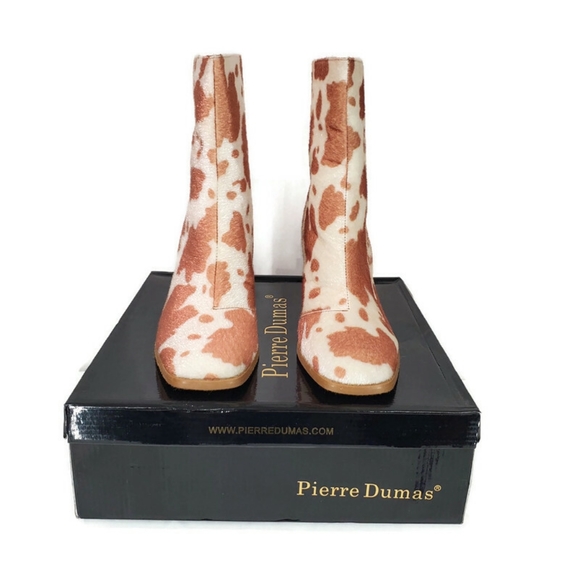 Pierre Dumas Women's Tan & Beige Cow Vegan Cammy Ankle Bootie Size 8.5 NWT - Picture 5 of 9